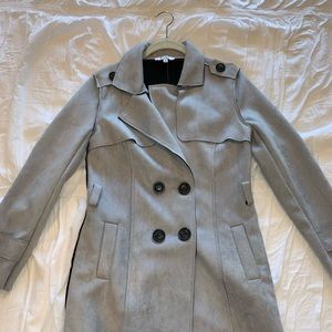 Grey suede coat